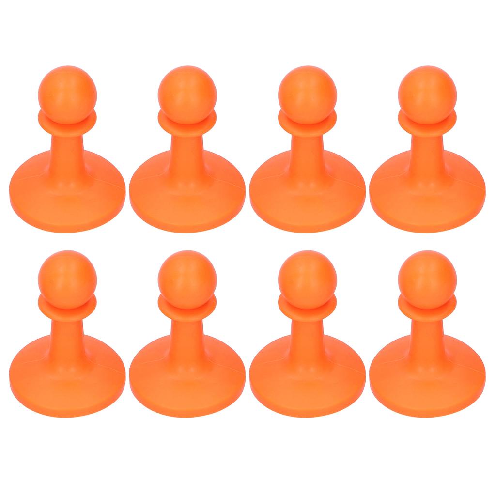 8pcs Tent Pole Rod Support Thunder Proof Cap for Outdoor Camping Hiking Tent Accessories (Orange)