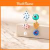 Geometric Resin Drop Earrings With Pearl And Rhinestone Accents For Women