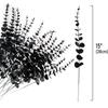 10/20/30Pcs Black Eucalyptus Artificial Bouuqet 38cm Fake Branch Halloween Decoration Faux Leaves Plant for Home Decor Garden