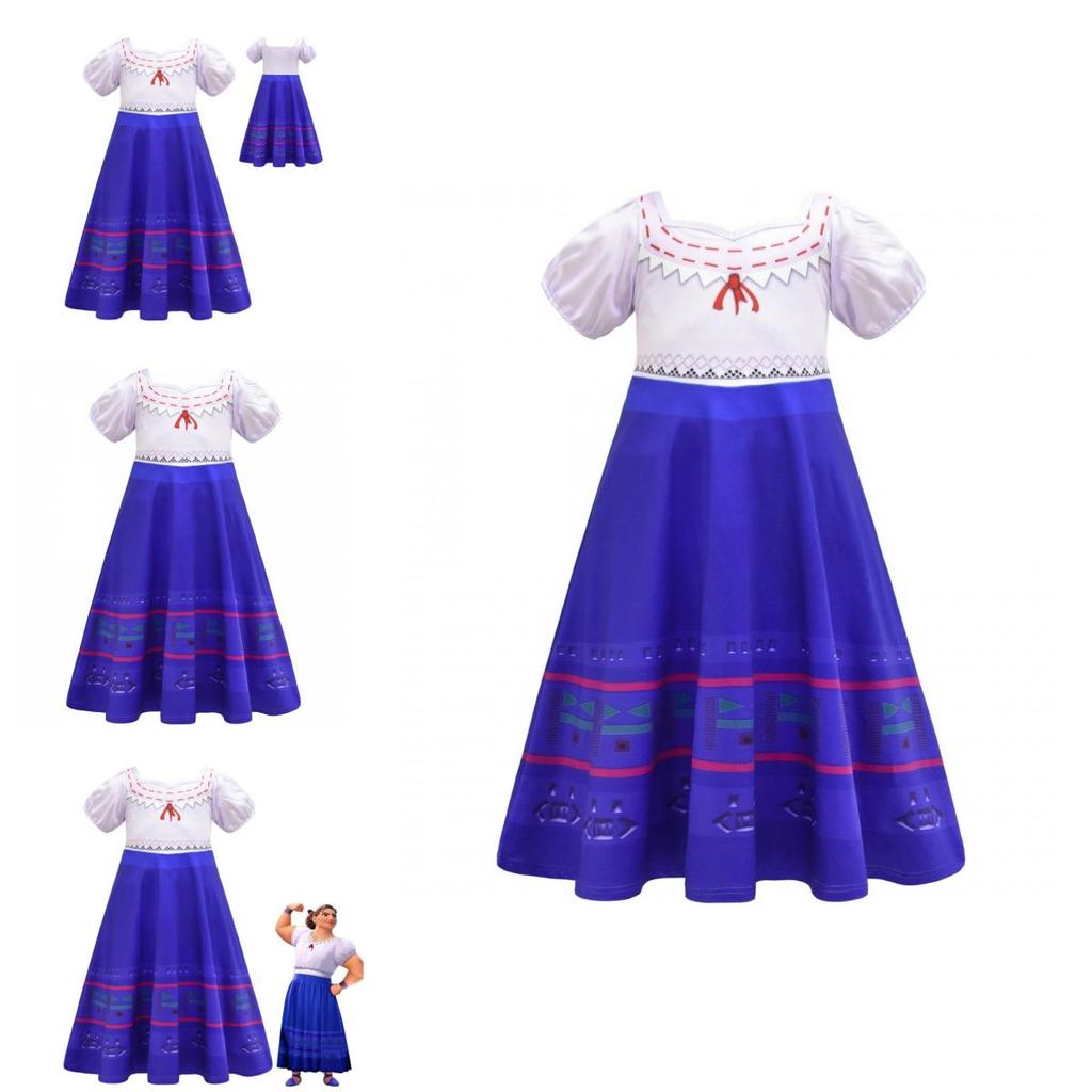 Vibrant Encanto Mirabel Isabela Pepa Princess Dress For Girls' Cosplay Parties
