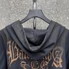 23SS B Marke Sanskrit Flamme Reißverschluss Hoodie - Lockere Passform Lässige Jacke