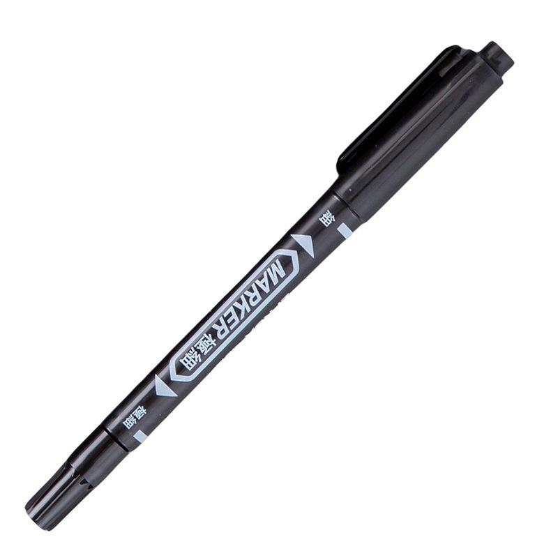 Double-Headed Oil-Based Marker Pen - Fast-Drying, Smooth Writing, Fine Tip, Black/Blue/Red for Art and Outlining