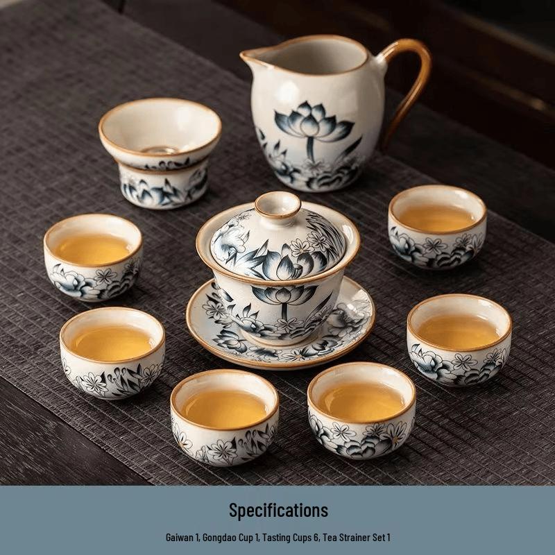 Ru Kiln Lotus Kung Fu Tea Set