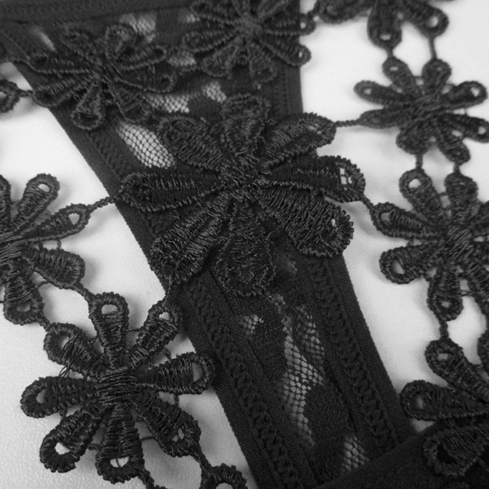 Flower Embroidery Sexy Thong Women's Low-rise Sexy Panties Hollow Temptation Hot T-pants 2170