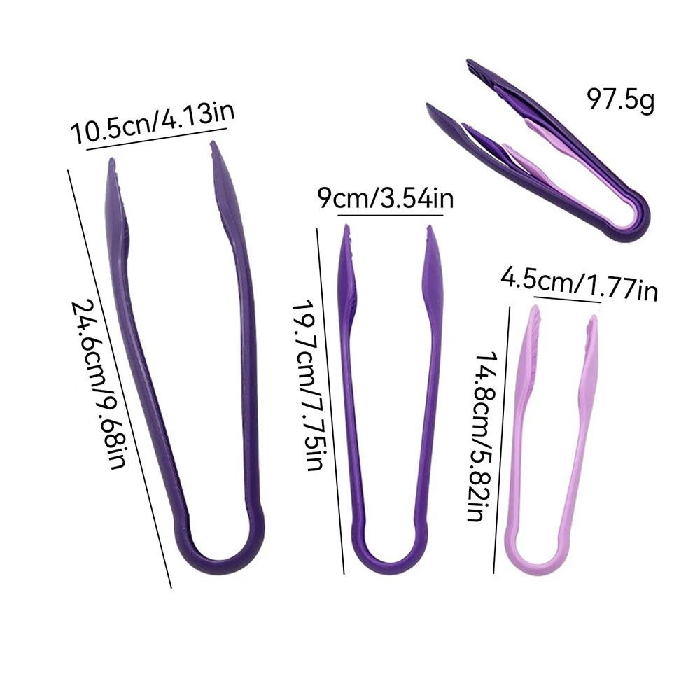 3Pcs/Set Reusable Food Bread Clip Kitchen Food Tongs Plastic Salad Bacon Steak Clamp Ice Tongs Baking Tools Gadget