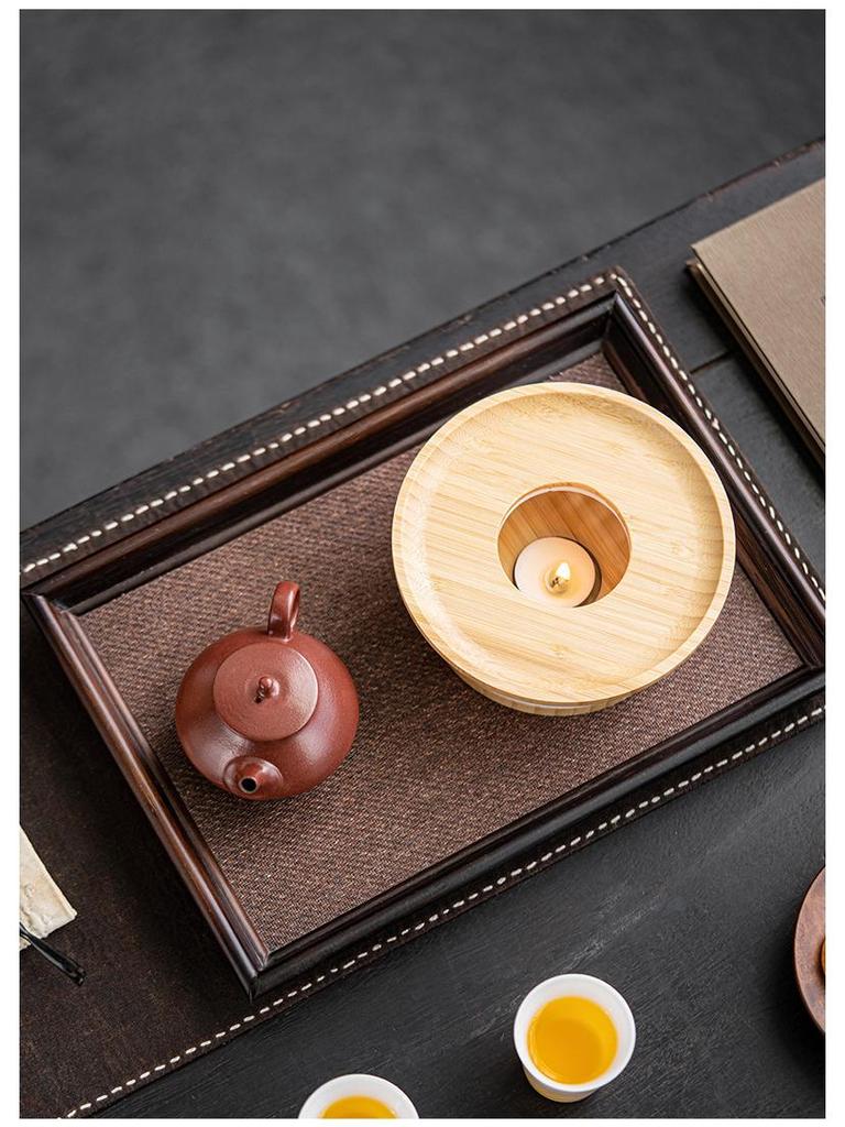 Bamboo Candle-Heated Tea Warmth Set: Insulated Pot & Gong Dao Bei