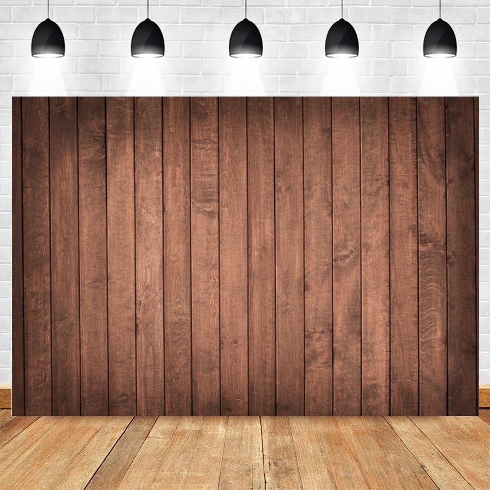 Wood Backdrop for Food Baby Portrait Photography Backdrops White Brown Wooden Board Plank Background for Party Decor Custom