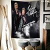 Johnny Hallyday Best Live Performances Tapestry Wallmounted Fashion Print Home Decor Background Wall Hanging Cloth Christmas Gift