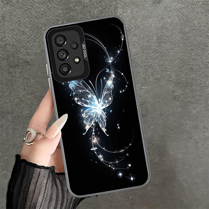 Beautiful Purple Butterfly Shockproof Phone Case for Samsung A17 A16 A15 A14 A37 A57 A36 A56 A26 A35 A55 A25 A34 A54 A24 A13 A23