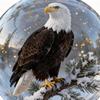 3D Bird Ball Christmas Ornaments Holiday Charm Decor Christmas Tree Hummingbird Bird Eagle Ball Pendant for Holiday Indoor Home