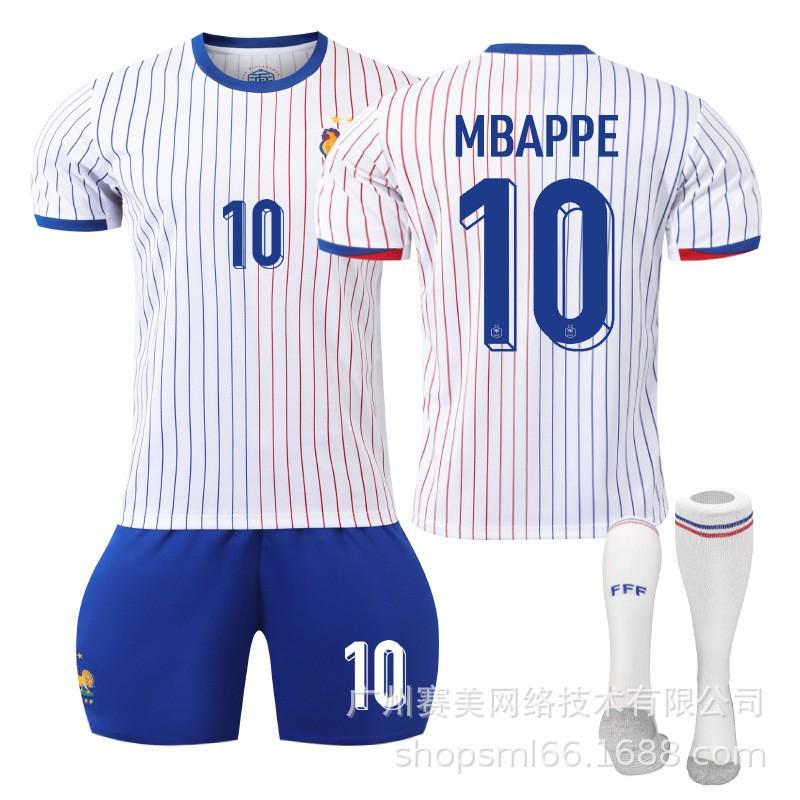 Europacup Uit Nr. 10 Mbappe 8 Meni 7 Grizmangiru Voetbalshirt Set