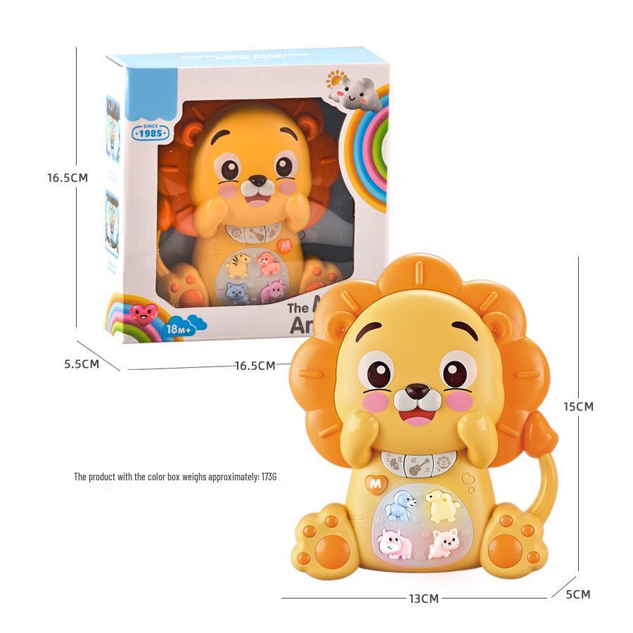 Baby Animal-Shaped Musical Toy: Interactive, Educational, Cute Lion & Elephant with Lights