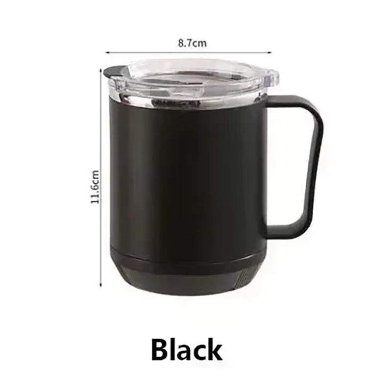 1PC Coffee Cup with Handle Lid Straw Insulated Cup Vacuum Stainless Steel Double Layer Large Capacity Portable Traveling