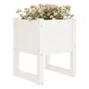 Plant Pot Set 2 Pcs White 40 X 40 X 52.5 Cm Solid Pine Wood