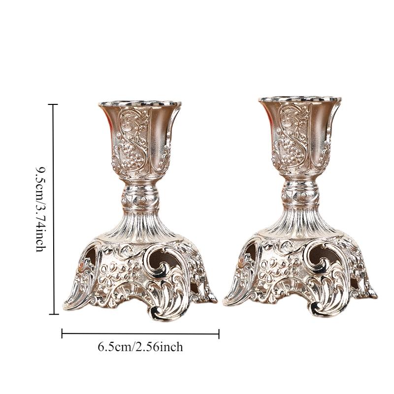 Retro Candlestick European Classical Relief Sculpture Luxury Candle Holder Home Decor Wedding Dinning Table Banquet Ornaments