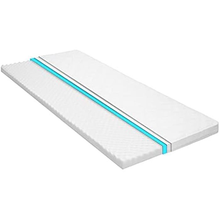 Alèse de Matelas - VIDAXL - 80 x 200 cm - Mousse Polyuréthane 6 cm - Housse Lavable - Respirante