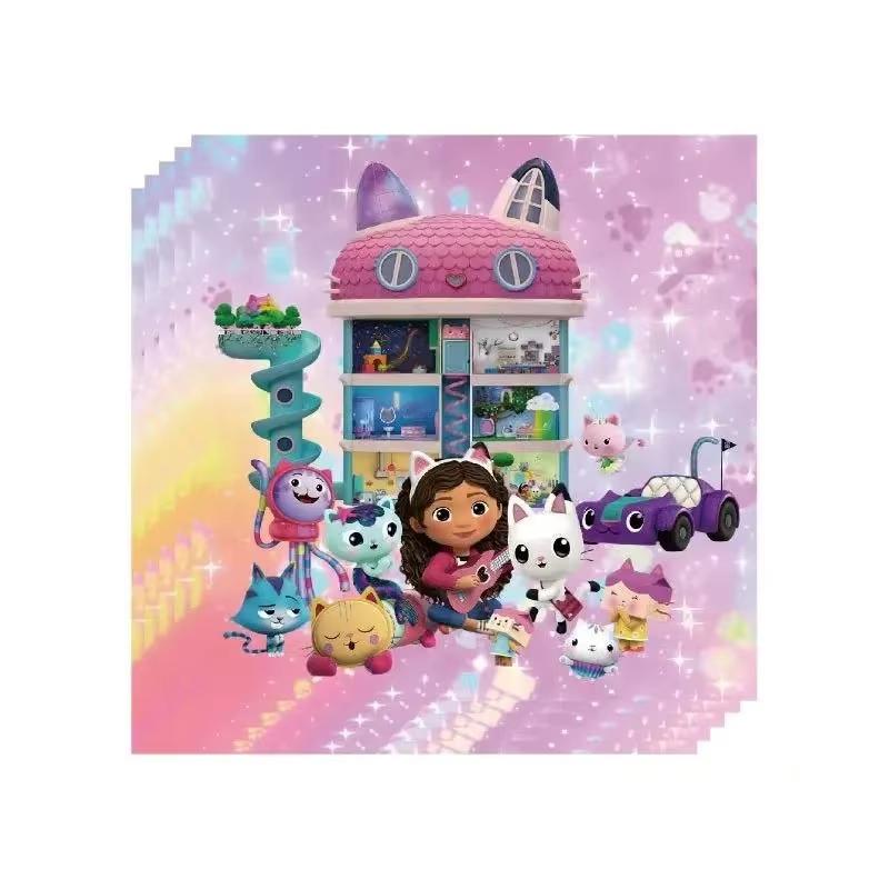 

Gabby Dollhouse Party Supplies Gabby Birthday Party Favor Plate Cup Set 3D Balloons For Kids Girls Party Gift Items Photo Booth Props others