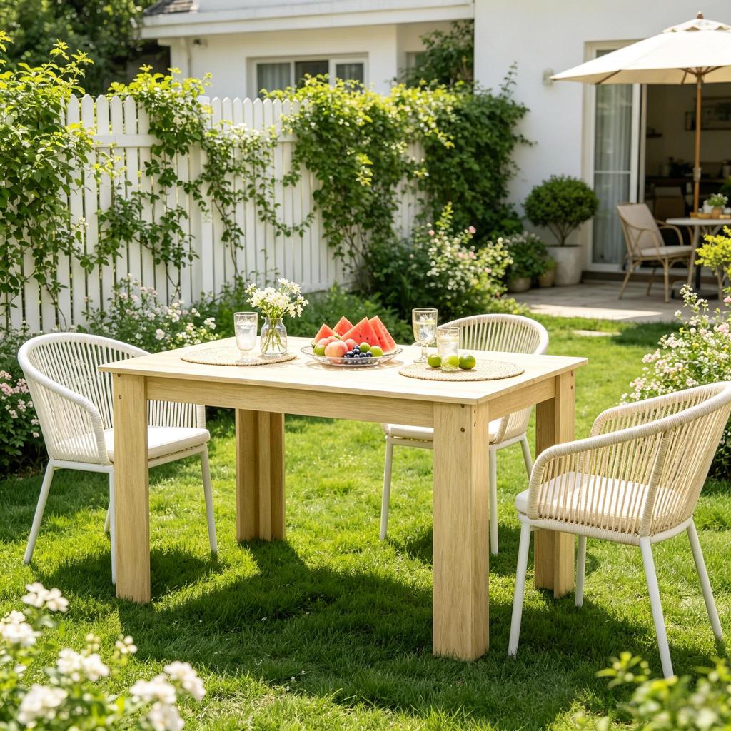 Elegant dining area table, Modern dining table with central design, Versatile living room table (only with dining table)