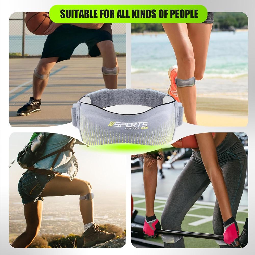 2 Pcs Adjustable Knee Pad Strap Patellar Tendon Support Protector Slider Guard for Badminton Running Knee Support