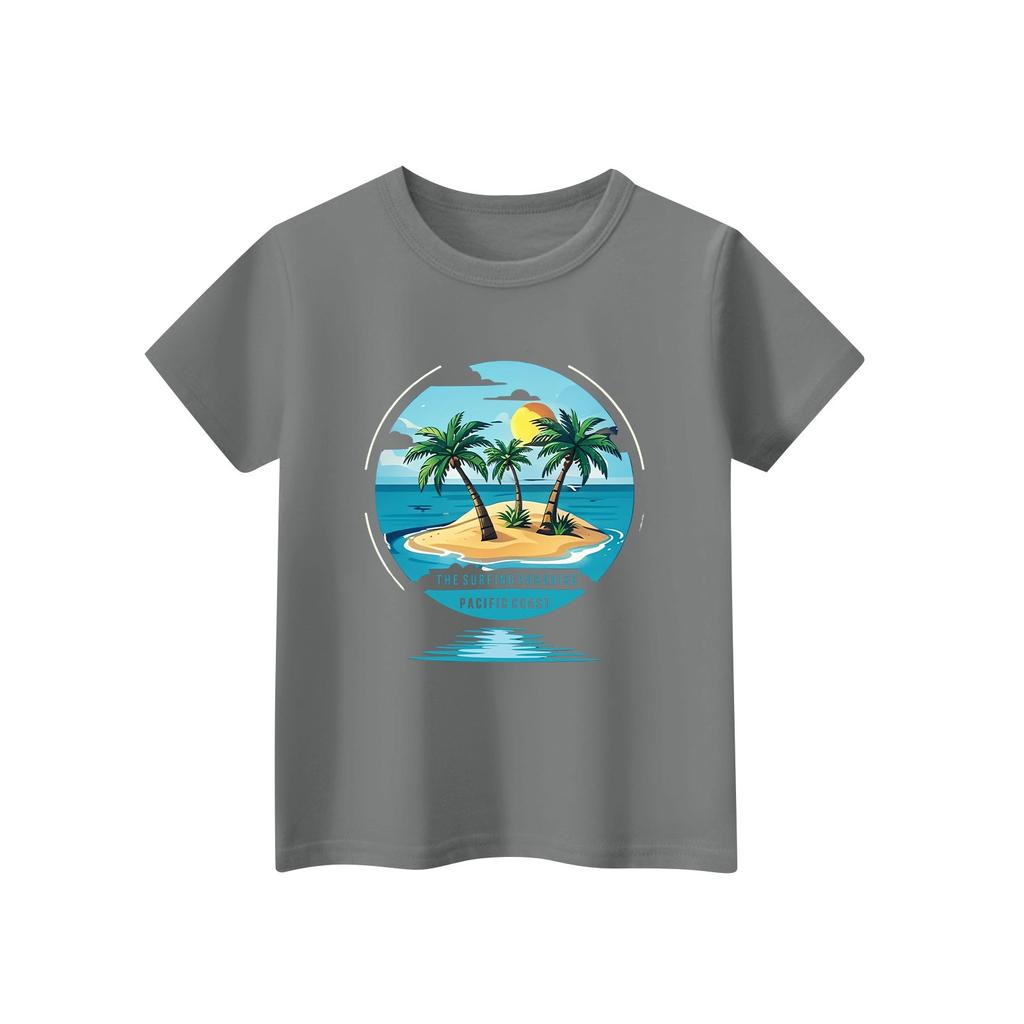 Children's Short Sleeve Neck T-Shirt Animal Print Daily Casual Top