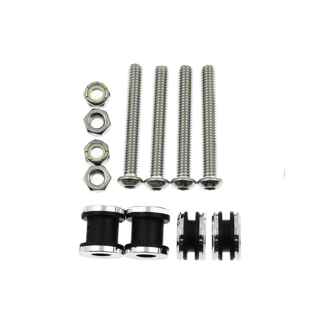 TCMI H-D Quick Release Docking Hardware Kit Fits Harley Sportster XL Removable Sissy Bar 2004-2020, Chrome #5