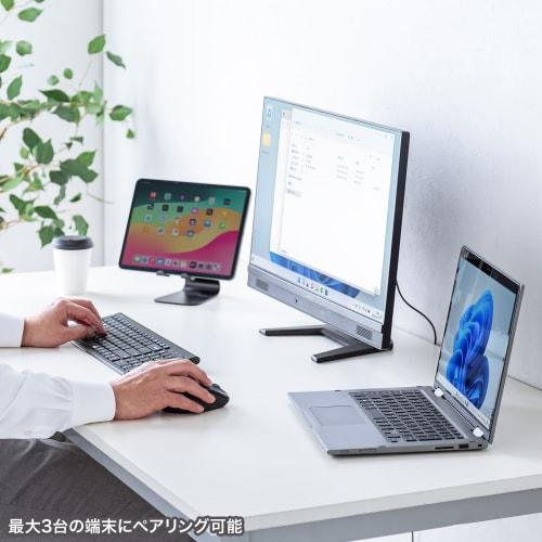 Sanwa Supply Silent Bluetooth Mouse (with Side Wheel, 5 Buttons, Black) MA-BBS523BK