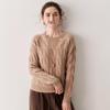 Women's Soft Cashmere Cable Knit Pullover Sweater - Thick, Warm & Skin-Friendly for Autumn/Winter