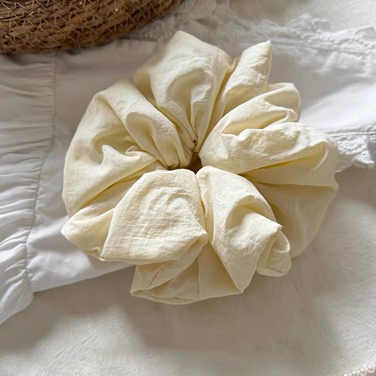 Korean style striped fabric square scarf large intestine hair tie women's new temperament low ponytail head rope high-end hair accessories