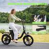 U4 Electric Bike 10.4Ah Battery 25KM/H Max Speed Front Suspension Disc Brake 3-Speed Modes 55+ Miles Range Compact Electric Bicycle with 16'' Tires