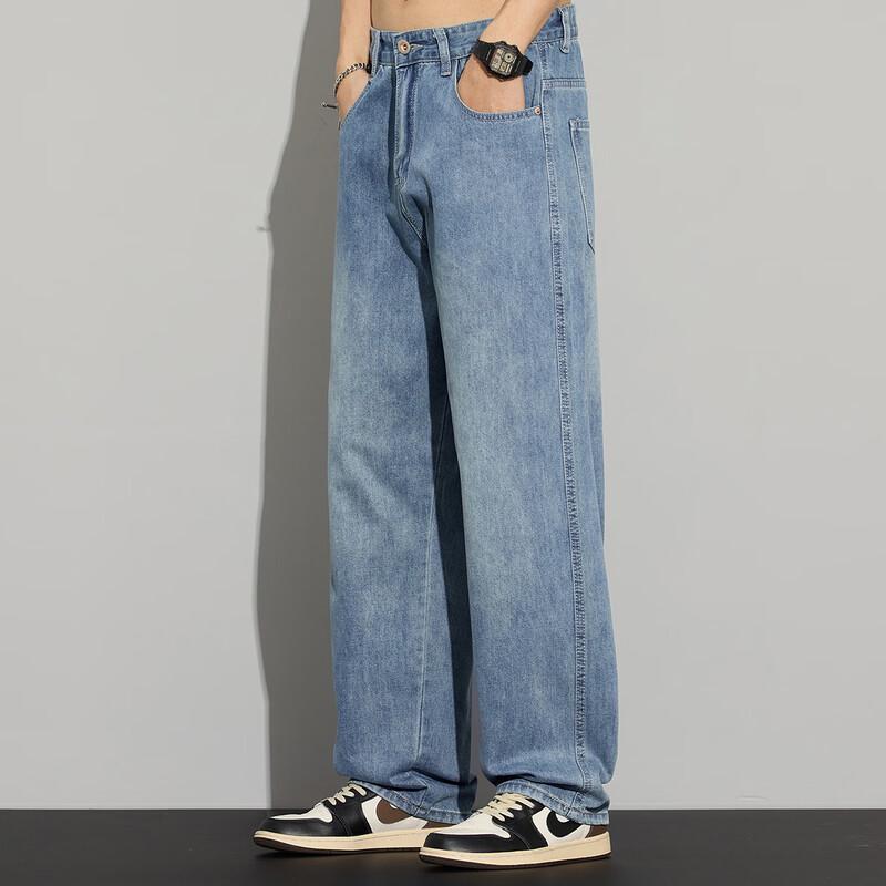 JEEP Men's Loose Straight Denim Jeans
