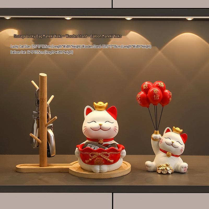 Cat Figurine - Perfect for Home Entry, Living Room, Wine Cabinet, or Shoe Cabinet Decoration; Ideal Housewarming Gift