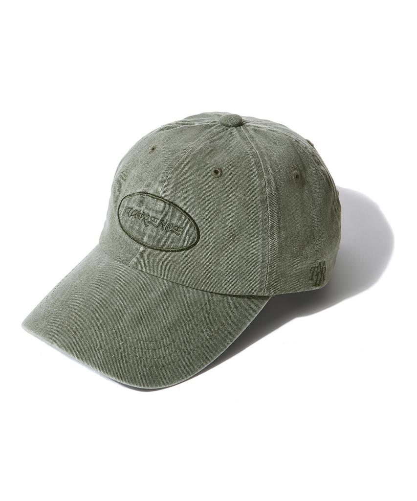 Tonilolenseu Laurence Applique Embroidered Pigment Ball Cap Vintage Khaki