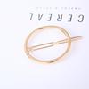 Fashion Alloy Hollow Moon Circle Triangle Bangs Hair Clip Women Hairpin Barrette