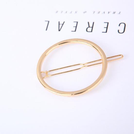 Fashion Alloy Hollow Moon Circle Triangle Bangs Hair Clip Women Hairpin Barrette