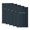 Kokuyo Notebook Field Sketch 3mm Grid Charcoal Black 5 Book Set Se-Y7DX5SET