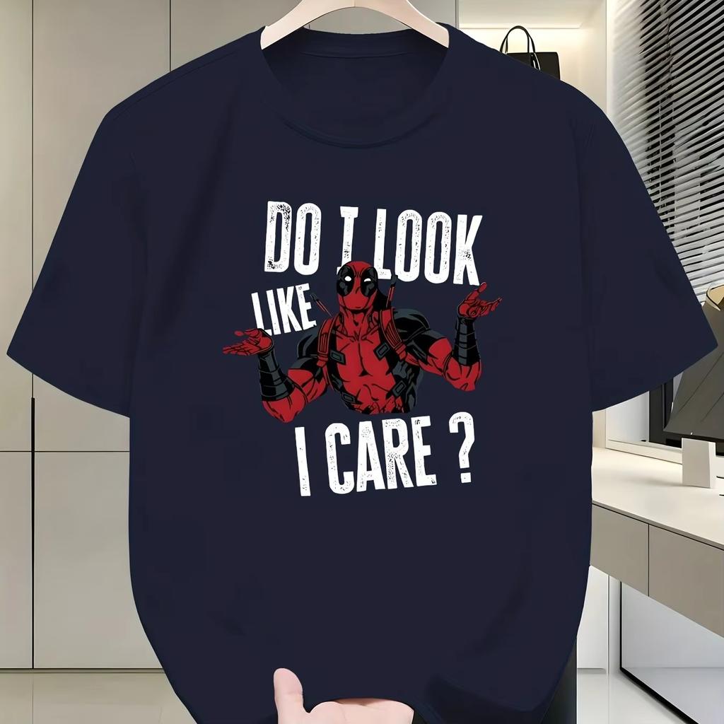 Deadpool I Look Like I Care Printed Tshirt Summer 2026 New Style Loose and Casual Trendy Shortsleeved Top