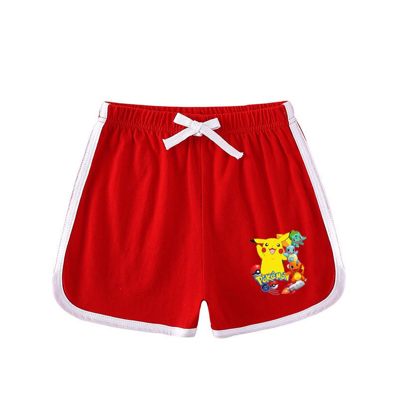Pikachu Kids' Summer 2023 Short Sleeve T-shirt & Shorts Two-Piece Set