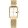 Tea Tank Silver Dial Gold Stainless Steel Ladies Quartz Watch 1782829