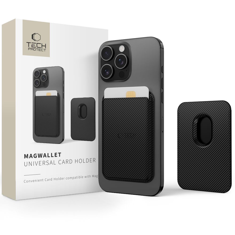 Tech-Protect Magwallet Magsafe Universal Magnetic Card Holder Carbon