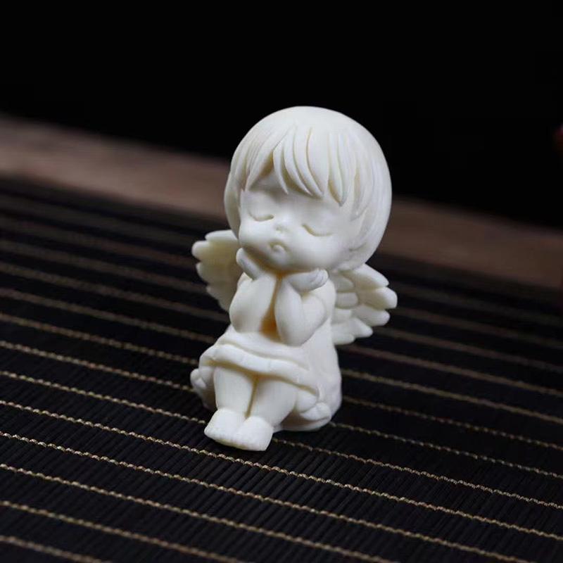 Engel Mädchen Skulpturen Figuren Elfenbeinimitatmaterial Niedlich Heim Zimmer Büro Auto Dekorieren kleine Statuen Das beste Geschenk