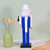 Christmas Nutcrackers Ornament Small Wooden Engineer Christmas Decorations Nutcrackers Figure Ornament for Table Shelf