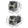 Large Capacity Folding Pet Carrier Backpack Portable Adjustable Breathable Expandable Bag for Hiking Adventure with Puppies and