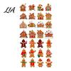 Decorative Cookie Style Tree Hanging 12/16/24PCS Wooden Christmas Ornaments, Gingerbread Man & House Decorations, Lightweight Xmas Charms Ornaments