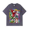 275 GSM Washed T-shirts 100% Cotton DanDaDan V8 Print Unisex Heavy Cotton T Shirt
