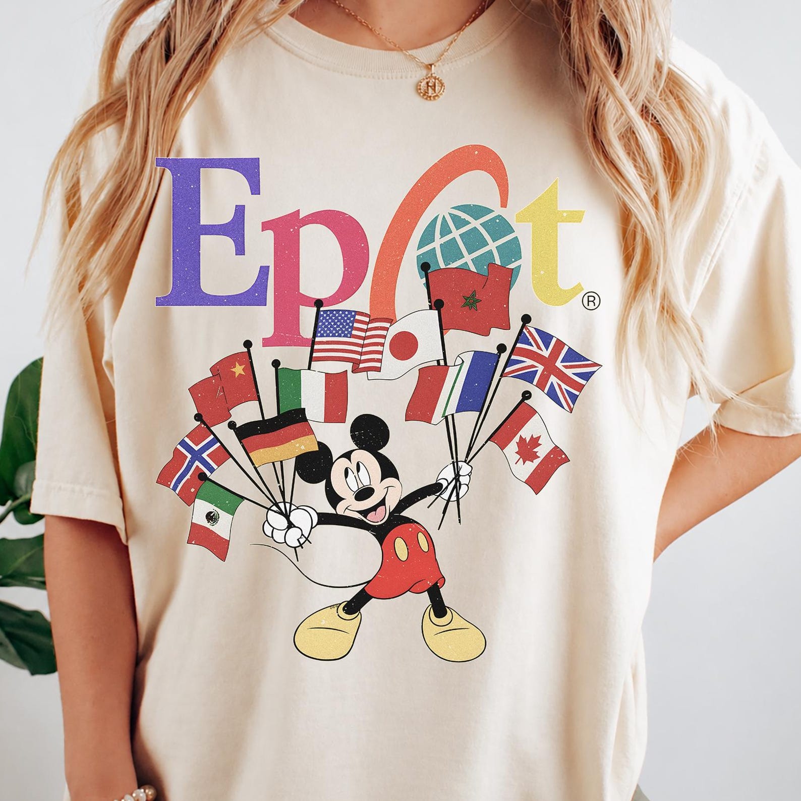Epcot Mickey Flags Shirt, Vintage World Showcase Tee, Disney Family Vacation Top 4XL