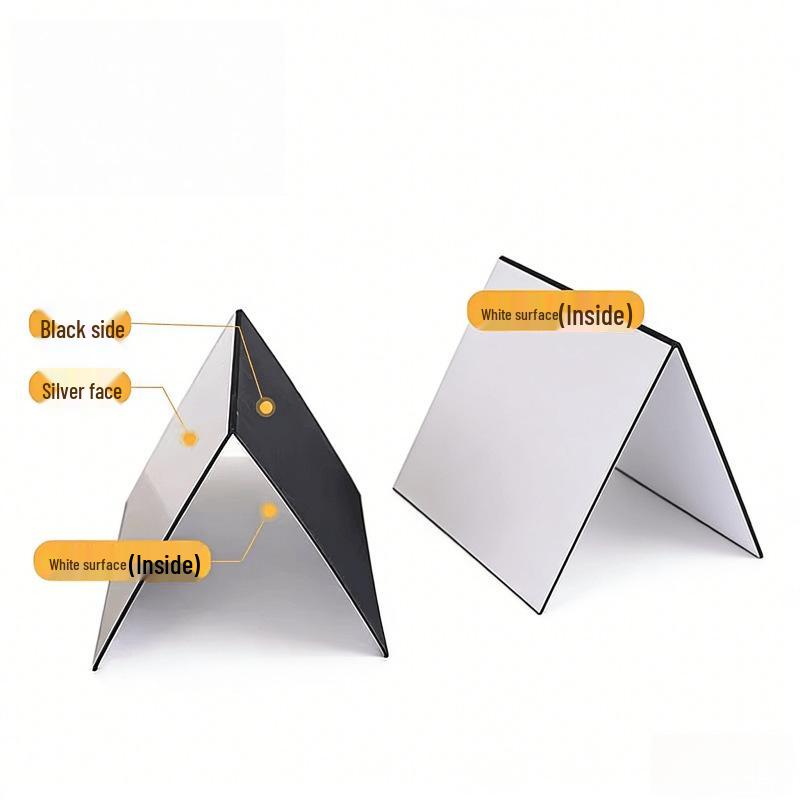 A3/A4 Reflector Photography Card: Black, Silver, White Fill Light & Absorbing Board