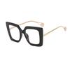 Blue Light Custom Degrees Oversized Reading Presbyopia Glasses Leopard Square Glasses Frame Clear Lens Prescription Lenses Women's Fashion Style