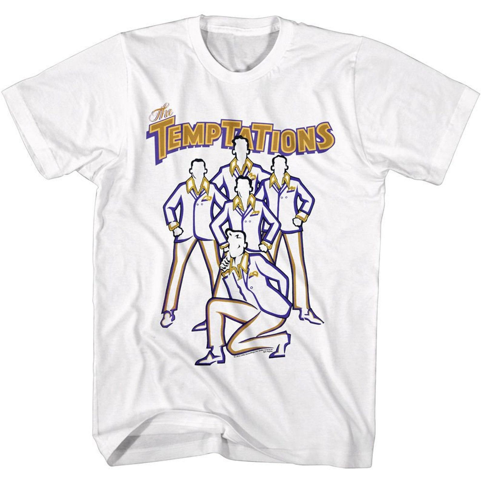 The Temptations Line Art White Adult T-Shirt M