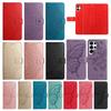 Butterfly Flower Leather Phone Wallet Case Book For Samsung Galaxy Note 20 Ultra 10 Plus 9 8 S7 S6 A7 A750 J3 J5 J7 Flip Cover