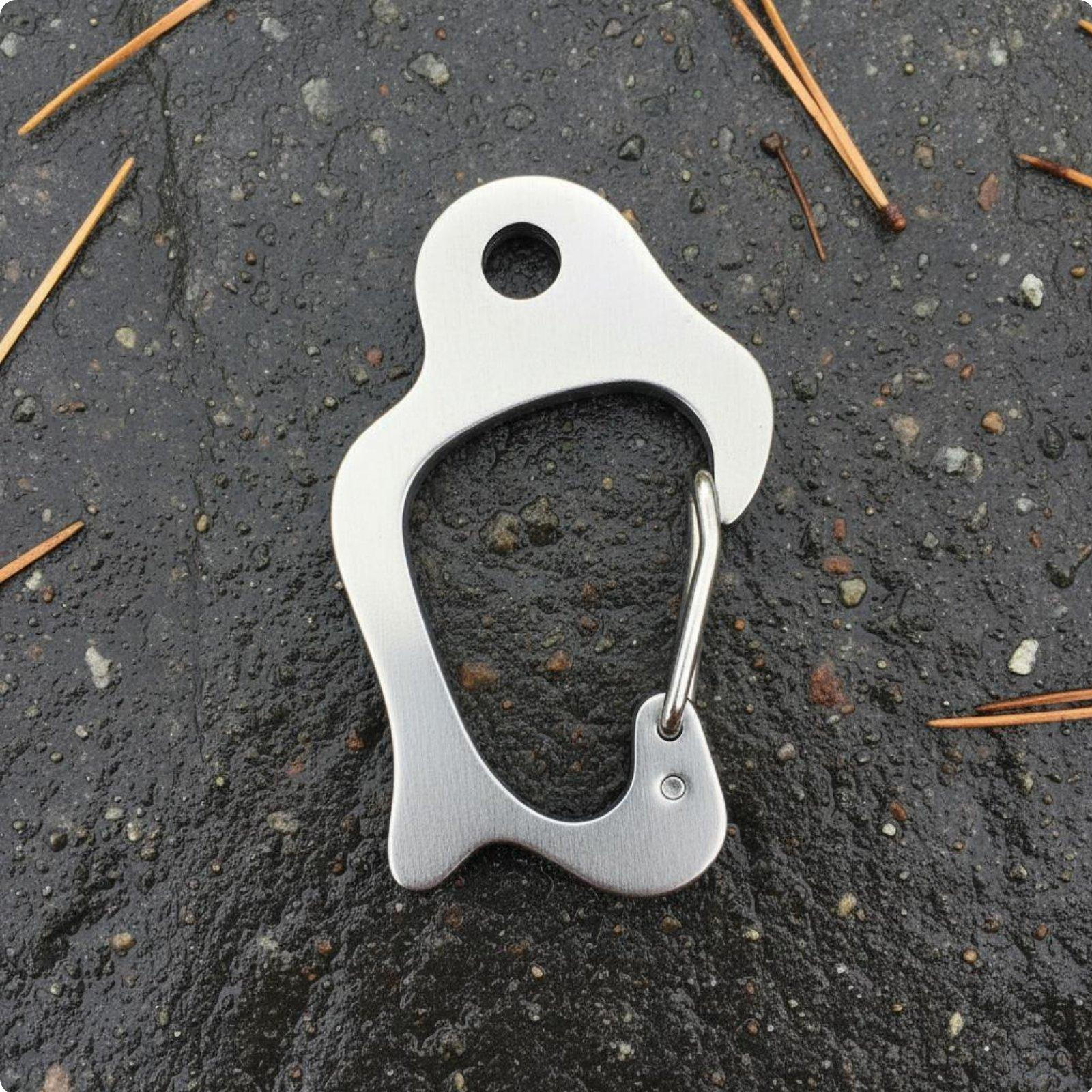 Irregular Shape Carabiner Versatile Keychain Hook Rustproof Portable Backpack Clip for Hikers,